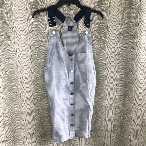 Volcom blue striped overall short dress - Picture 4 of 16